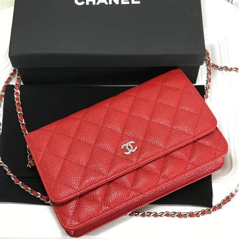 red chanel wallet bag